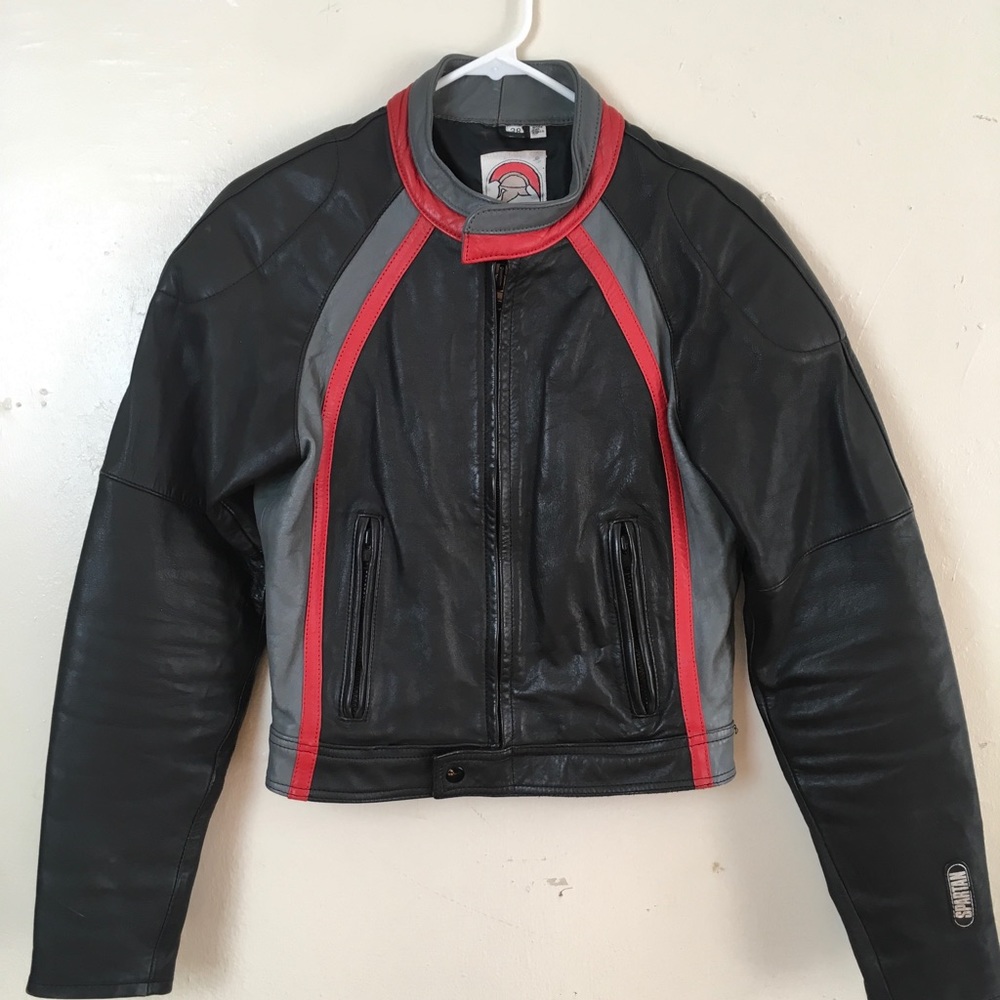 Spartan leather motorcycle jacket